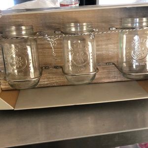 Mounted mason jars